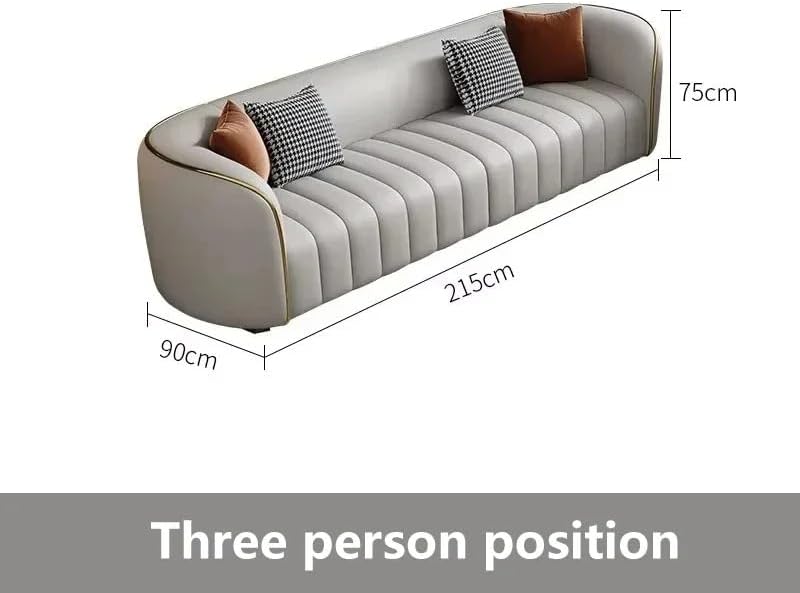 Aroma Homes Modern Luxury Curved Sofa Set - 3+2+1 Seater Living Room Lounge Couch with Velvet Upholstery & Gold Accents - Image 3